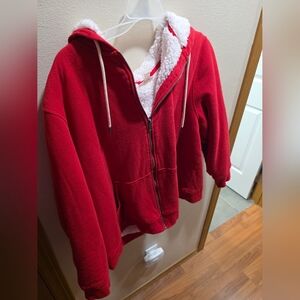Style & Co. Red Sherpa-Lined Jacket
